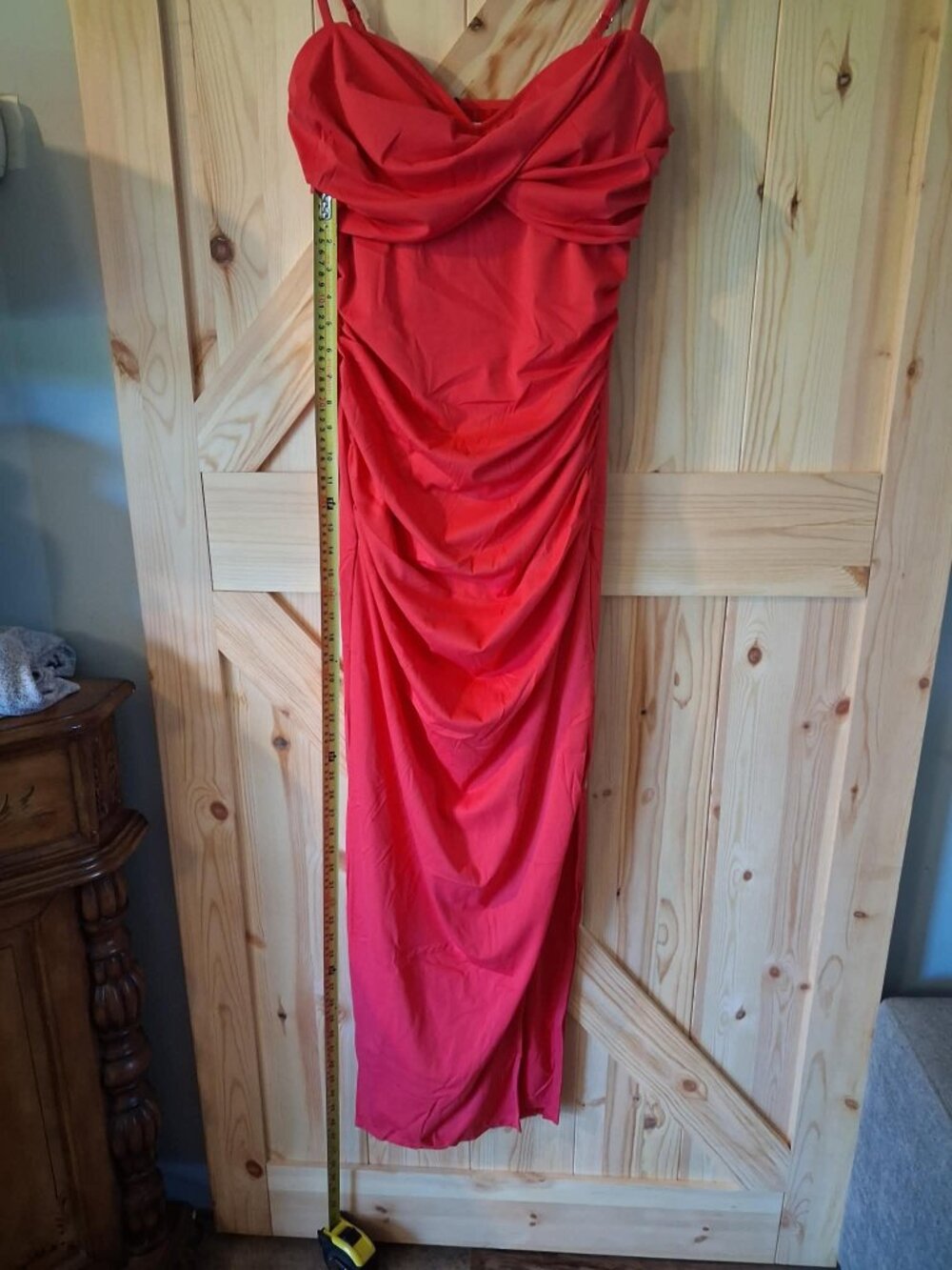 Popilush NWT Hot Pink Ruched Shapewear Maxi Dress Large